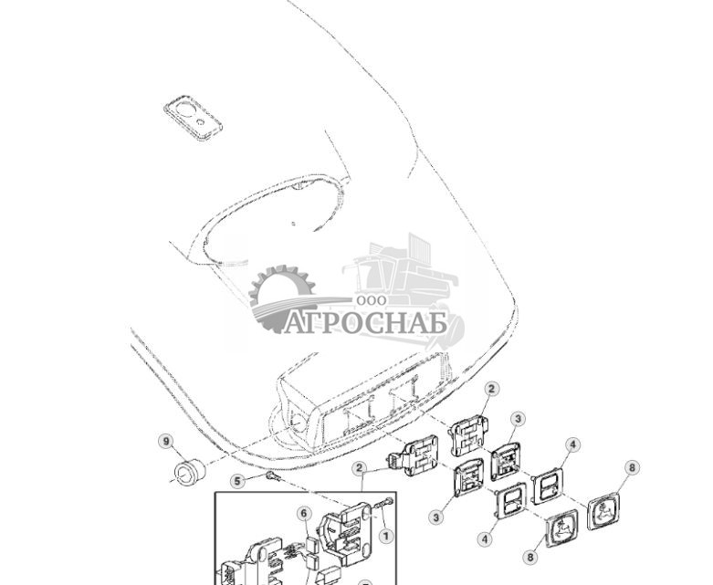 Внешние дистанционные переключатели, задняя сцепка  SCV, показана левая сторона - ST75107 415.jpg